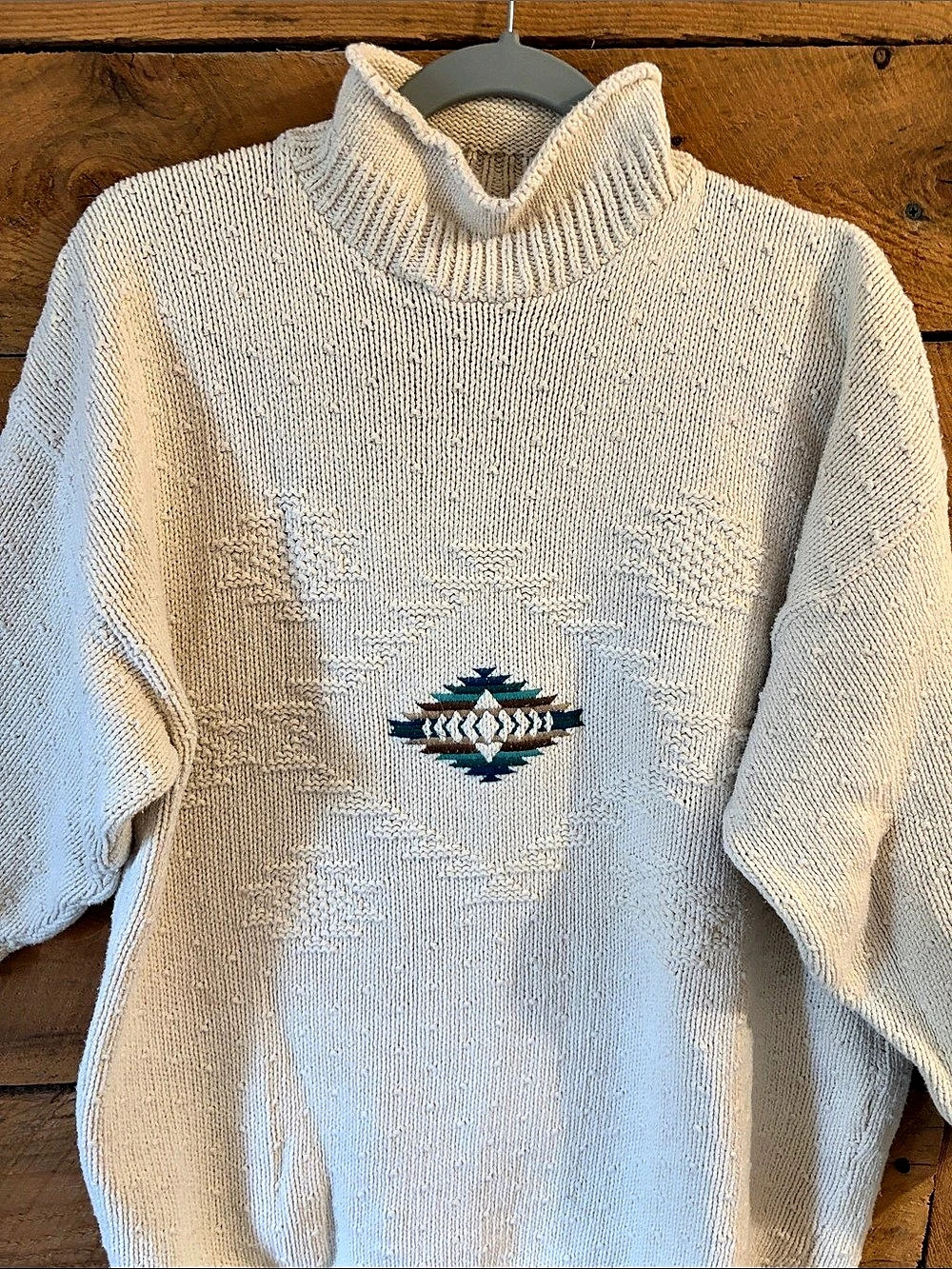 VTG Cream Turtleneck Sweater Like New